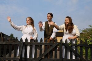 Chloe, Sam and Sheree star in The Railway Children at Seckford Theatre, Woodbridge