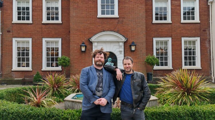 Organisers of Art Fair East Will Teather and Brian Korteling outside the new venue for Art Fair East 2024 The Assembly House Credit Art Fair East