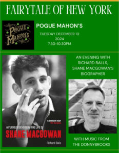 Richard Balls Shane MacGowan's biographer