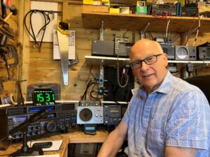 Mark in one of his home workshops