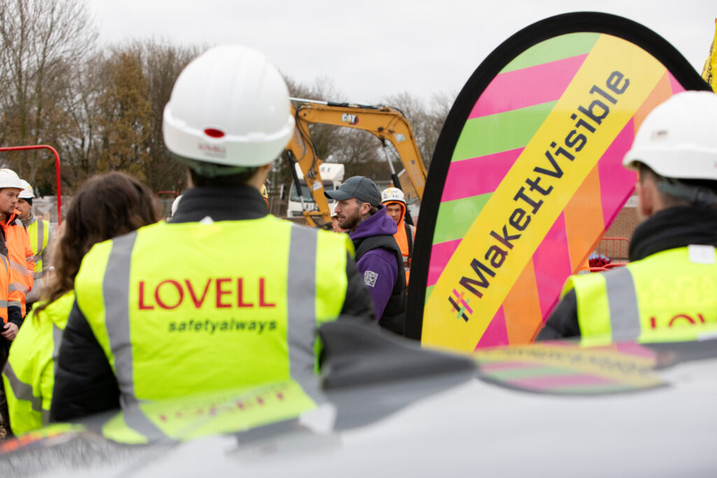 Lovell welcomed the Lighthouse Charity's 'Make it Visible' site tour to King's Lynn last week