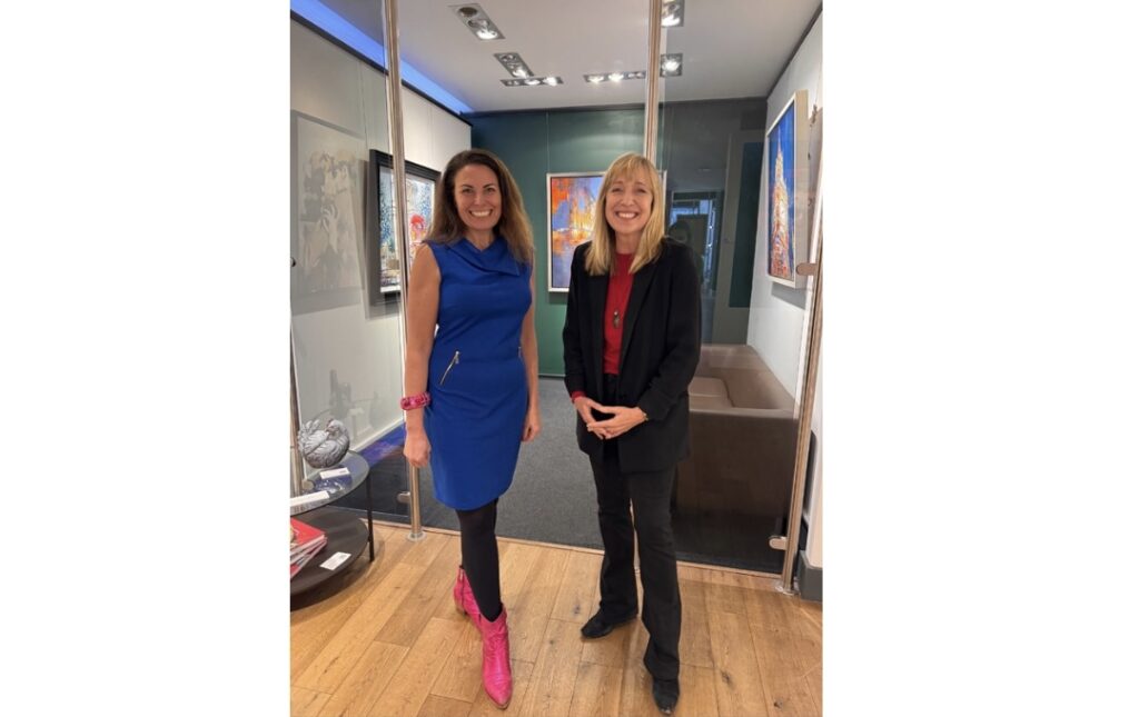 Lanassir Gunton (pictured right) with Penny Hussain from Soho Fine art