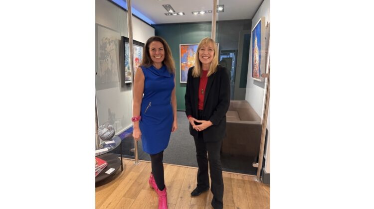 Lanassir Gunton (pictured right) with Penny Hussain from Soho Fine art