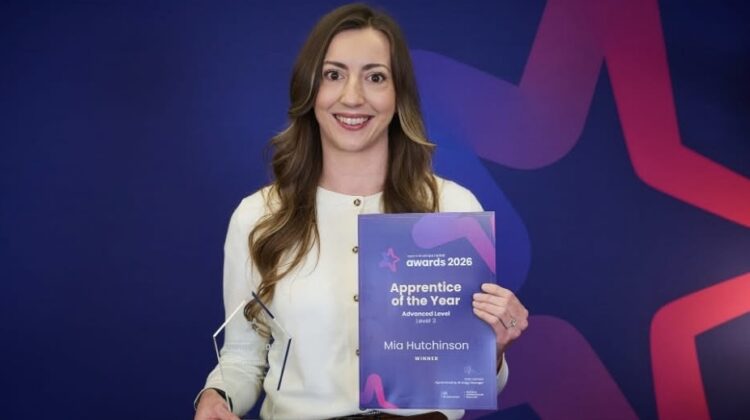 Mia Hutchinson, winner of won Apprentice of the Year, Advanced Level, Level 3, at Apprenticeships Norfolk Awards 2026