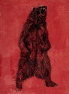 Maria Pavledis, Bear, 2023, smoke on paper © Maria Pavledis
