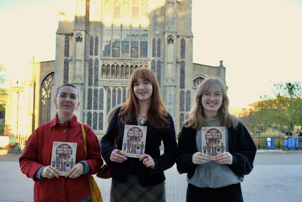 Milly, Emma and Tabby, some of the team behind this year's Norwich History Festival