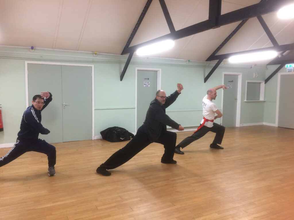 The Kung Fu group enjoying upgraded lighting at Hockering Village Hall