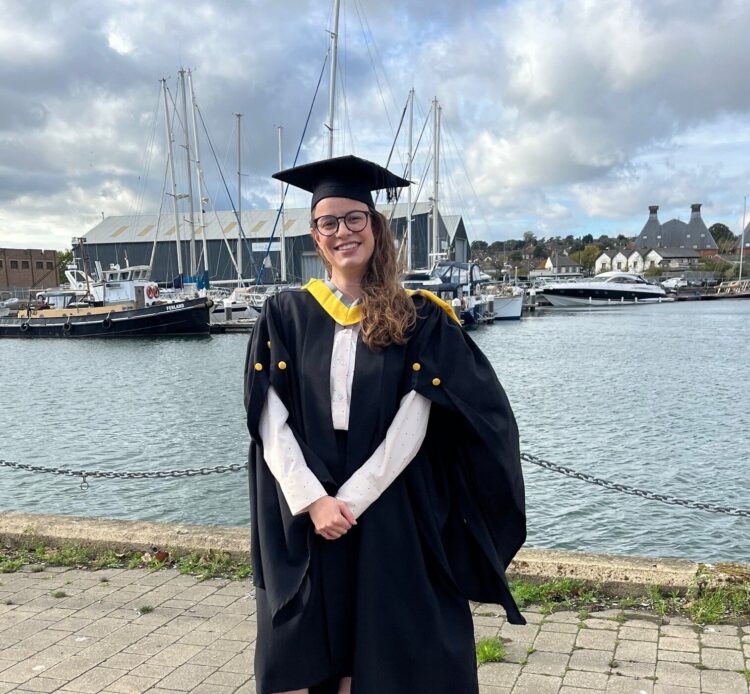 Xenia at her graduation ceremony