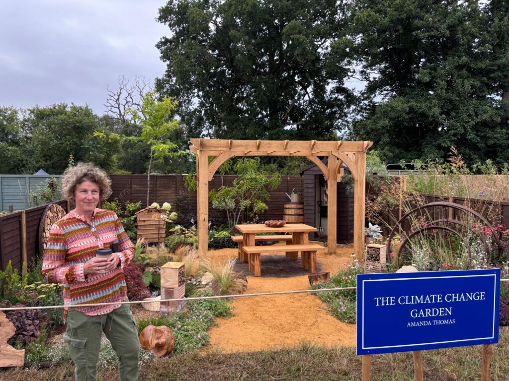 Amanda Thomas won a gold medal at the 2025 Sandringham Show for her debut show garden, which focused on climate change mitigation
