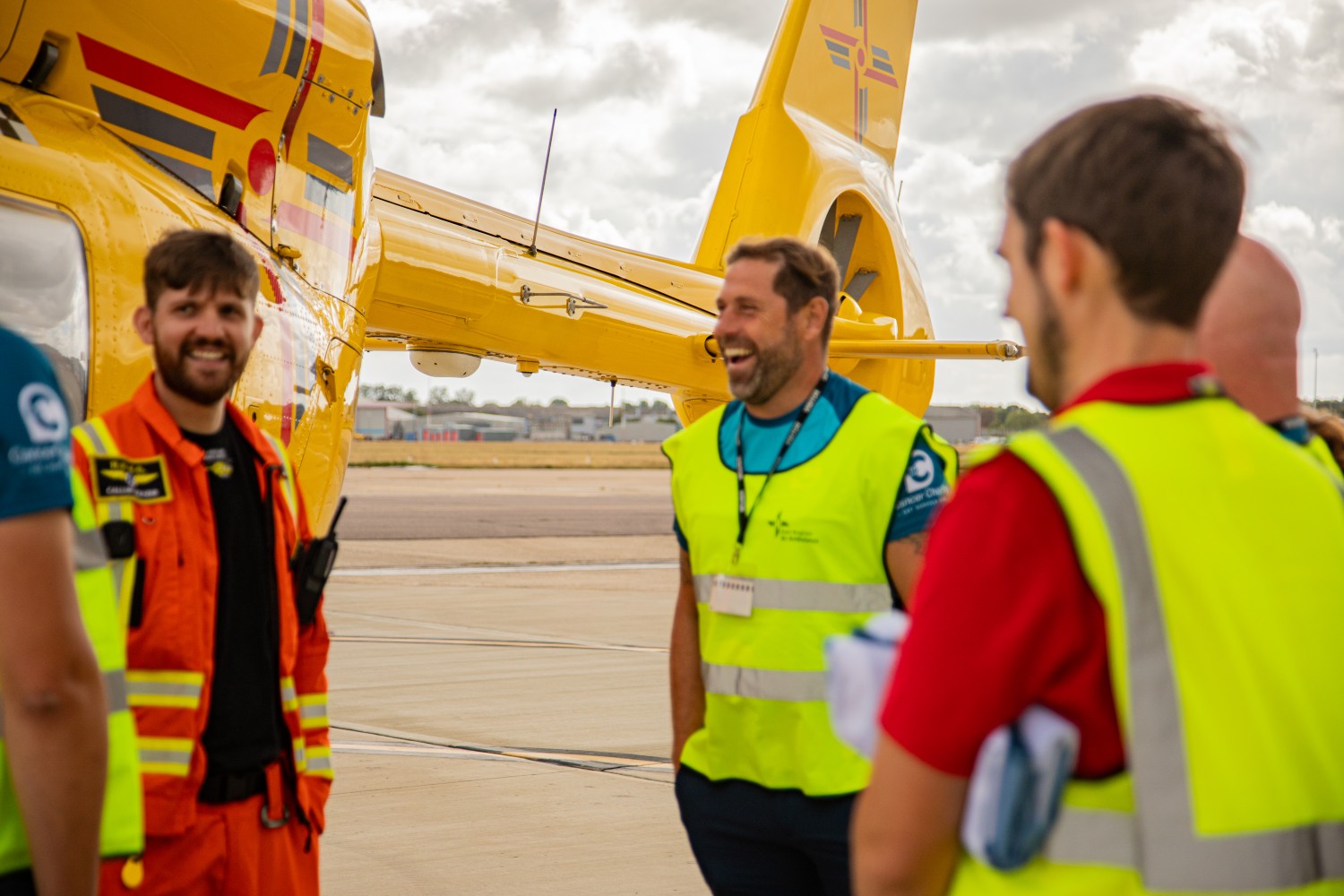 Grant Holt at East Anglian Air Ambulance base