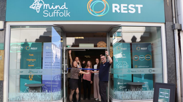 Rafaele with the REST Hub team and Jon Neal1 - Credit Suffolk Mind