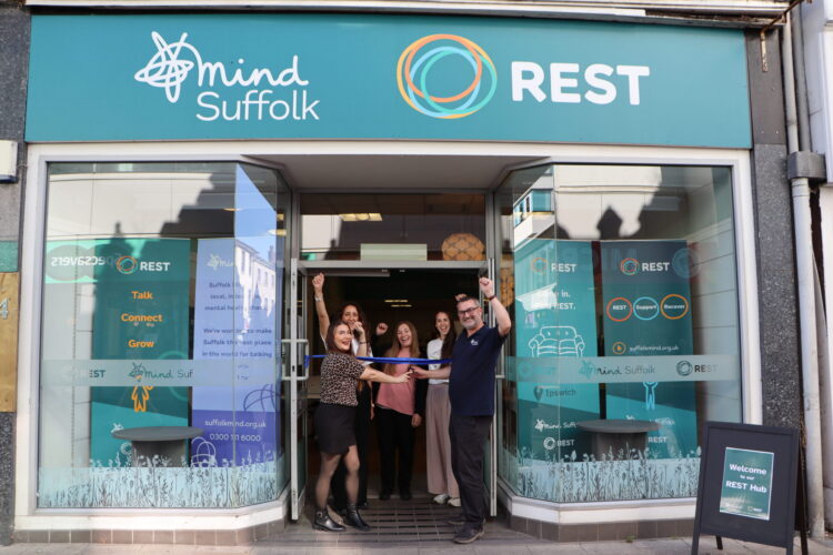 Rafaele with the REST Hub team and Jon Neal1 - Credit Suffolk Mind
